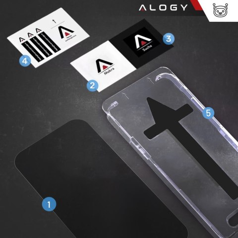 Alogy Szkło hartowane Prywatyzujące do Samsung Galaxy S25 ochronne szkiełko na ekran 9H Alogy Privacy EasyShield™️ z ramką montażową Alogy Szkło hartowane Prywatyzujące do Samsung Galaxy S25 ochronne szkiełko na ekran 9H Alogy Privacy EasyShield™️ z ramką montażową