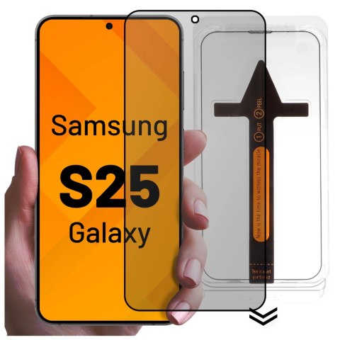 Alogy Szkło hartowane Prywatyzujące do Samsung Galaxy S25 ochronne szkiełko na ekran 9H Alogy Privacy EasyShield™️ z ramką montażową Alogy Szkło hartowane Prywatyzujące do Samsung Galaxy S25 ochronne szkiełko na ekran 9H Alogy Privacy EasyShield™️ z ramką montażową
