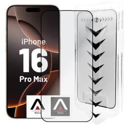 Alogy Szkło hartowane do Apple iPhone 16 Pro Max ochronne szkiełko na ekran 9H Alogy EasyShield™️ z ramką montażową