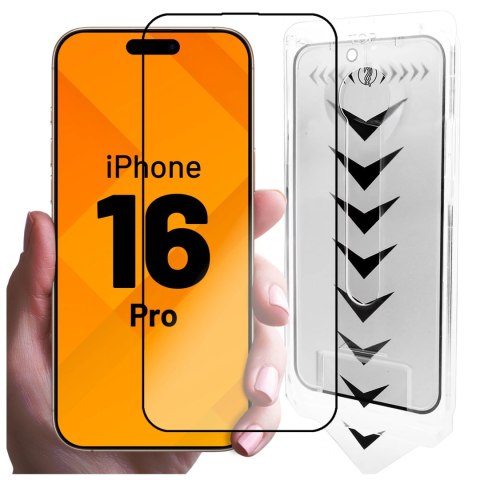 Alogy Szkło hartowane do Apple iPhone 16 Pro ochronne szkiełko na ekran 9H Alogy EasyShield™️ z ramką montażową Alogy Szkło hartowane do Apple iPhone 16 Pro ochronne szkiełko na ekran 9H Alogy EasyShield™️ z ramką montażową
