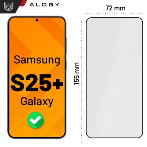 Alogy Szkło hartowane do Samsung Galaxy S25 Plus ochronne szkiełko na ekran 9H Alogy EasyShield™️ z ramką montażową Alogy Szkło hartowane do Samsung Galaxy S25 Plus ochronne szkiełko na ekran 9H Alogy EasyShield™️ z ramką montażową