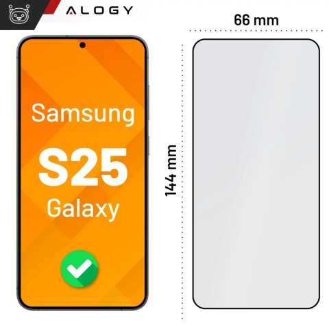 Alogy Szkło hartowane do Samsung Galaxy S25 ochronne szkiełko na ekran 9H Alogy EasyShield™️ z ramką montażową Alogy Szkło hartowane do Samsung Galaxy S25 ochronne szkiełko na ekran 9H Alogy EasyShield™️ z ramką montażową