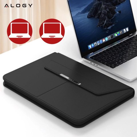 Alogy Torba na laptopa Alogy FlexCase Pro wielofunkcyjna rozkładana z podstawką i podkładką na myszkę do Macbooka 13/ 14" Czarna Alogy Torba na laptopa Alogy FlexCase Pro wielofunkcyjna rozkładana z podstawką i podkładką na myszkę do Macbooka 13/ 14" Czarna