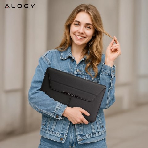 Alogy Torba na laptopa Alogy FlexCase Pro wielofunkcyjna rozkładana z podstawką i podkładką na myszkę do Macbooka 13/ 14" Czarna Alogy Torba na laptopa Alogy FlexCase Pro wielofunkcyjna rozkładana z podstawką i podkładką na myszkę do Macbooka 13/ 14" Czarna