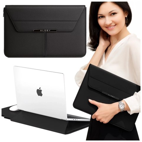 Alogy Torba na laptopa Alogy FlexCase Pro wielofunkcyjna rozkładana z podstawką i podkładką na myszkę do Macbooka 13/ 14" Czarna Alogy Torba na laptopa Alogy FlexCase Pro wielofunkcyjna rozkładana z podstawką i podkładką na myszkę do Macbooka 13/ 14" Czarna