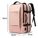 Bange Plecak podróżny Bange BackPack biznesowy plecak rozszerzalny Torba pojemna do laptopa 17.3" z portem USB Różowy