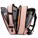 Bange Plecak podróżny Bange BackPack biznesowy plecak rozszerzalny Torba pojemna do laptopa 17.3" z portem USB Różowy