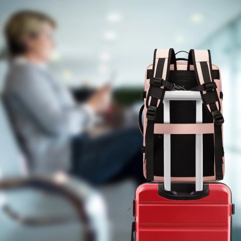 Bange Plecak podróżny Bange BackPack biznesowy plecak rozszerzalny Torba pojemna do laptopa 17.3" z portem USB Różowy Bange Plecak podróżny Bange BackPack biznesowy plecak rozszerzalny Torba pojemna do laptopa 17.3" z portem USB Różowy
