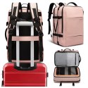 Bange Plecak podróżny Bange BackPack biznesowy plecak rozszerzalny Torba pojemna do laptopa 17.3" z portem USB Różowy