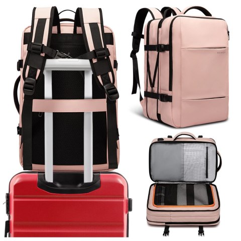 Bange Plecak podróżny Bange BackPack biznesowy plecak rozszerzalny Torba pojemna do laptopa 17.3" z portem USB Różowy Bange Plecak podróżny Bange BackPack biznesowy plecak rozszerzalny Torba pojemna do laptopa 17.3" z portem USB Różowy