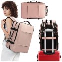 Bange Plecak podróżny Bange BackPack biznesowy plecak rozszerzalny Torba pojemna do laptopa 17.3" z portem USB Różowy