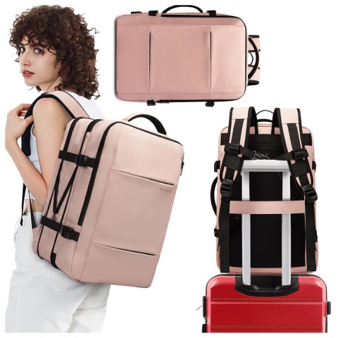 Bange Plecak podróżny Bange BackPack biznesowy plecak rozszerzalny Torba pojemna do laptopa 17.3" z portem USB Różowy Bange Plecak podróżny Bange BackPack biznesowy plecak rozszerzalny Torba pojemna do laptopa 17.3" z portem USB Różowy