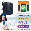 Bange Plecak wodoodporny Bange na laptopa 15.6" miejski podróżny 47x31x15-25 cm do pracy samolotu męski damski z portem USB Granatowy