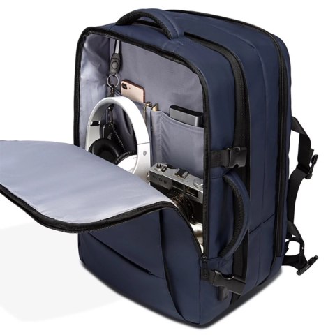 Bange Plecak wodoodporny Bange na laptopa 15.6" miejski podróżny 47x31x15-25 cm do pracy samolotu męski damski z portem USB Granatowy Bange Plecak wodoodporny Bange na laptopa 15.6" miejski podróżny 47x31x15-25 cm do pracy samolotu męski damski z portem USB Granatowy