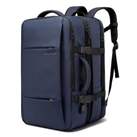 Bange Plecak wodoodporny Bange na laptopa 15.6" miejski podróżny 47x31x15-25 cm do pracy samolotu męski damski z portem USB Granatowy Bange Plecak wodoodporny Bange na laptopa 15.6" miejski podróżny 47x31x15-25 cm do pracy samolotu męski damski z portem USB Granatowy
