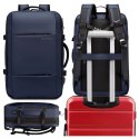 Bange Plecak wodoodporny Bange na laptopa 15.6" miejski podróżny 47x31x15-25 cm do pracy samolotu męski damski z portem USB Granatowy