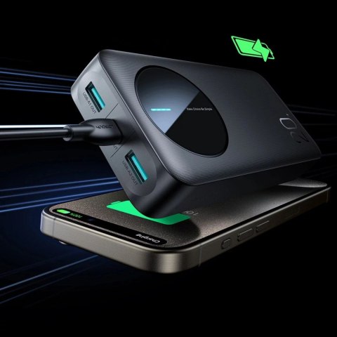 Joyroom Powerbank Joyroom 20000mAh 2.4A 2x USB-A 1x USB-C - czarny Joyroom Powerbank Joyroom 20000mAh 2.4A 2x USB-A 1x USB-C - czarny