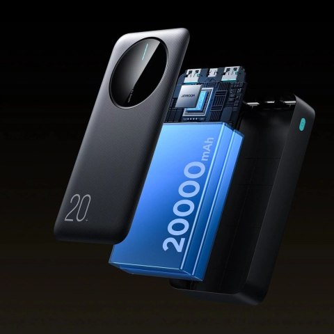 Joyroom Powerbank Joyroom 20000mAh 2.4A 2x USB-A 1x USB-C - czarny Joyroom Powerbank Joyroom 20000mAh 2.4A 2x USB-A 1x USB-C - czarny