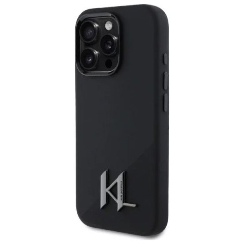 Karl Lagerfeld Etui Karl Lagerfeld do iPhone 16 Pro Max 6.9" Czarny MagSafe Hardcase Silicone Shadow Metal Initial Karl Lagerfeld Etui Karl Lagerfeld do iPhone 16 Pro Max 6.9" Czarny MagSafe Hardcase Silicone Shadow Metal Initial