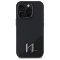 Karl Lagerfeld Etui Karl Lagerfeld do iPhone 16 Pro Max 6.9" Czarny MagSafe Hardcase Silicone Shadow Metal Initial