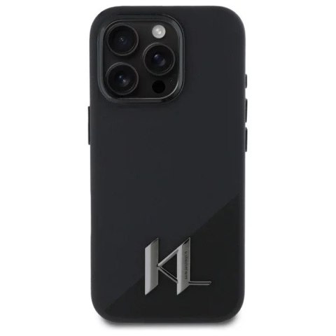 Karl Lagerfeld Etui Karl Lagerfeld do iPhone 16 Pro Max 6.9" Czarny MagSafe Hardcase Silicone Shadow Metal Initial Karl Lagerfeld Etui Karl Lagerfeld do iPhone 16 Pro Max 6.9" Czarny MagSafe Hardcase Silicone Shadow Metal Initial