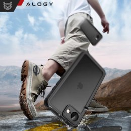Alogy Etui Wodoodporne do Apple iPhone 16e Alogy HydroArmor™ IP68 Case z przezroczystym tyłem Pancerna obudowa 360