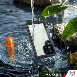 Alogy Etui Wodoodporne do Samsung Galaxy S25 Ultra Alogy HydroArmor™ IP68 Case z przezroczystym tyłem Pancerna obudowa 360
