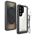 Alogy Etui Wodoodporne do Samsung Galaxy S25 Ultra Alogy HydroArmor™ IP68 Case z przezroczystym tyłem Pancerna obudowa 360