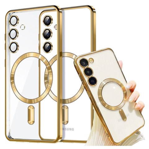 Alogy Etui do Samsung Galaxy S24 FE Alogy LuxeShield™️ Glamour Luxury Ring obudowa do MagSafe z osłoną aparatów Złote Alogy Etui do Samsung Galaxy S24 FE Alogy LuxeShield™️ Glamour Luxury Ring obudowa do MagSafe z osłoną aparatów Złote
