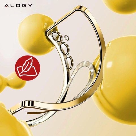 Alogy Etui do Samsung Galaxy S24 FE Alogy LuxeShield™️ Glamour Luxury Ring obudowa do MagSafe z osłoną aparatów Złote Alogy Etui do Samsung Galaxy S24 FE Alogy LuxeShield™️ Glamour Luxury Ring obudowa do MagSafe z osłoną aparatów Złote