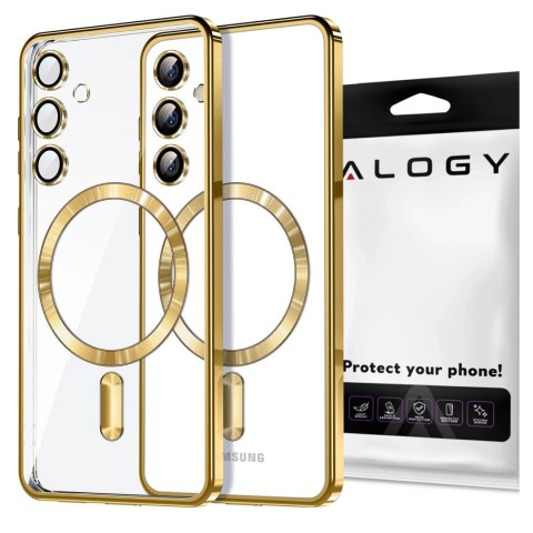 Alogy Etui do Samsung Galaxy S24 FE Alogy LuxeShield™️ Glamour Luxury Ring obudowa do MagSafe z osłoną aparatów Złote Alogy Etui do Samsung Galaxy S24 FE Alogy LuxeShield™️ Glamour Luxury Ring obudowa do MagSafe z osłoną aparatów Złote
