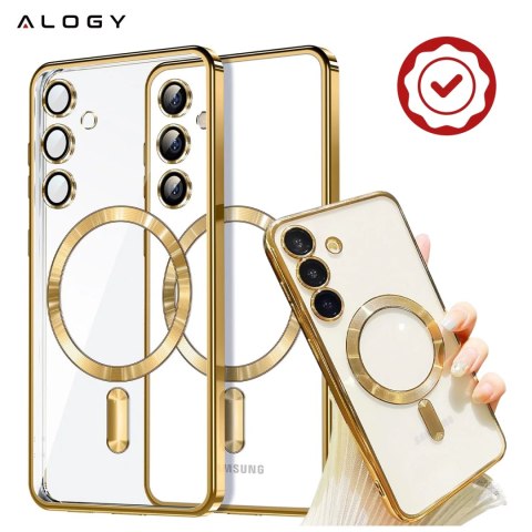 Alogy Etui do Samsung Galaxy S24 FE Alogy LuxeShield™️ Glamour Luxury Ring obudowa do MagSafe z osłoną aparatów Złote Alogy Etui do Samsung Galaxy S24 FE Alogy LuxeShield™️ Glamour Luxury Ring obudowa do MagSafe z osłoną aparatów Złote