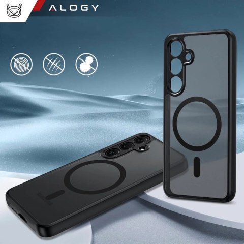 Alogy Etui do Samsung Galaxy S24 FE obudowa ochronna na telefon Alogy Matte HybridMag™️ Case do MagSafe Matowe Czarne Alogy Etui do Samsung Galaxy S24 FE obudowa ochronna na telefon Alogy Matte HybridMag™️ Case do MagSafe Matowe Czarne