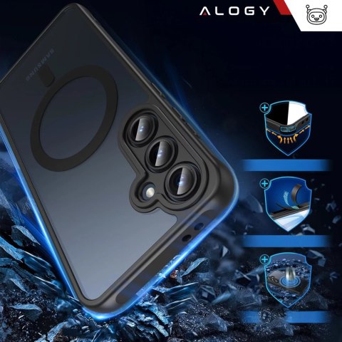 Alogy Etui do Samsung Galaxy S24 FE obudowa ochronna na telefon Alogy Matte HybridMag™️ Case do MagSafe Matowe Czarne Alogy Etui do Samsung Galaxy S24 FE obudowa ochronna na telefon Alogy Matte HybridMag™️ Case do MagSafe Matowe Czarne