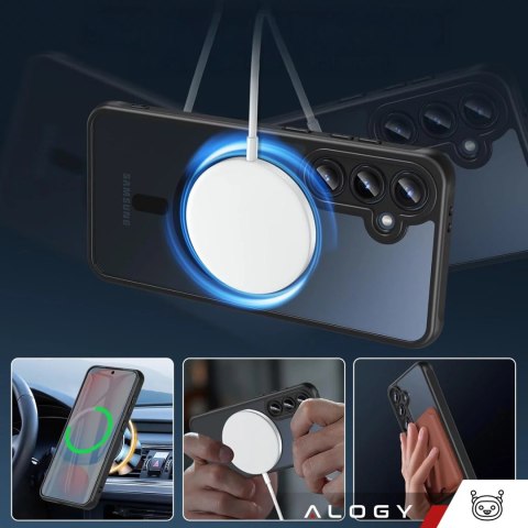 Alogy Etui do Samsung Galaxy S24 FE obudowa ochronna na telefon Alogy Matte HybridMag™️ Case do MagSafe Matowe Czarne Alogy Etui do Samsung Galaxy S24 FE obudowa ochronna na telefon Alogy Matte HybridMag™️ Case do MagSafe Matowe Czarne