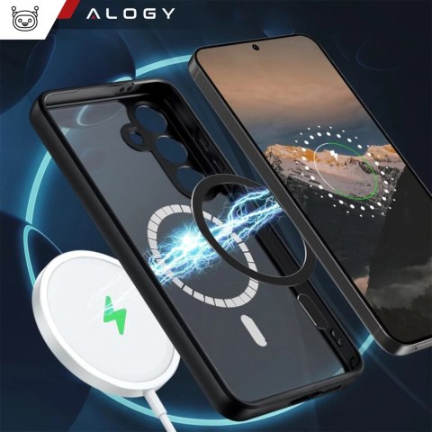Alogy Etui do Samsung Galaxy S24 FE obudowa ochronna na telefon Alogy Matte HybridMag™️ Case do MagSafe Matowe Czarne Alogy Etui do Samsung Galaxy S24 FE obudowa ochronna na telefon Alogy Matte HybridMag™️ Case do MagSafe Matowe Czarne