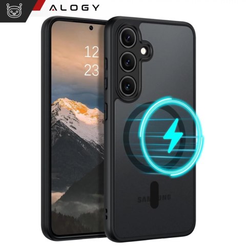 Alogy Etui do Samsung Galaxy S24 FE obudowa ochronna na telefon Alogy Matte HybridMag™️ Case do MagSafe Matowe Czarne Alogy Etui do Samsung Galaxy S24 FE obudowa ochronna na telefon Alogy Matte HybridMag™️ Case do MagSafe Matowe Czarne