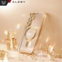 Alogy Etui do Samsung Galaxy S25+ Plus Alogy LuxeShield™️ Glamour Luxury Ring obudowa z osłoną aparatów Złote