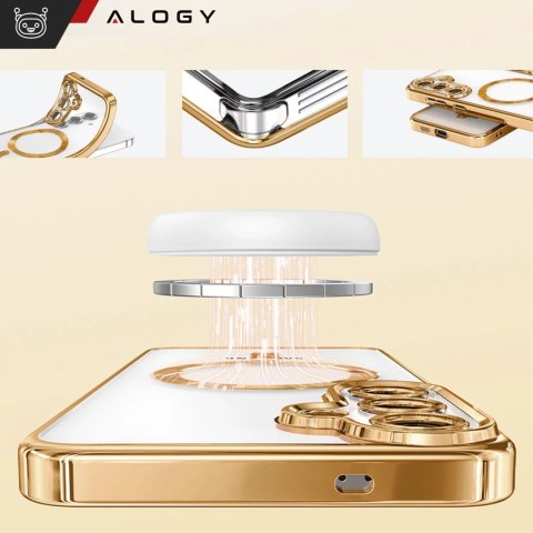 Alogy Etui do Samsung Galaxy S25+ Plus Alogy LuxeShield™️ Glamour Luxury Ring obudowa z osłoną aparatów Złote Alogy Etui do Samsung Galaxy S25+ Plus Alogy LuxeShield™️ Glamour Luxury Ring obudowa z osłoną aparatów Złote
