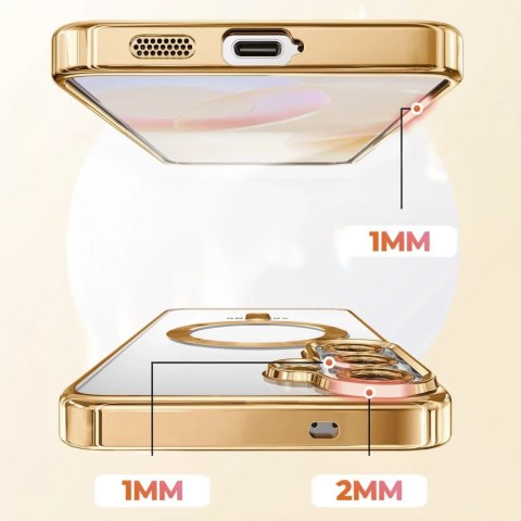 Alogy Etui do Samsung Galaxy S25+ Plus Alogy LuxeShield™️ Glamour Luxury Ring obudowa z osłoną aparatów Złote Alogy Etui do Samsung Galaxy S25+ Plus Alogy LuxeShield™️ Glamour Luxury Ring obudowa z osłoną aparatów Złote