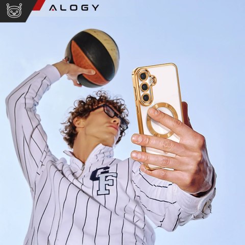 Alogy Etui do Samsung Galaxy S25+ Plus Alogy LuxeShield™️ Glamour Luxury Ring obudowa z osłoną aparatów Złote Alogy Etui do Samsung Galaxy S25+ Plus Alogy LuxeShield™️ Glamour Luxury Ring obudowa z osłoną aparatów Złote