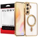 Alogy Etui do Samsung Galaxy S25+ Plus Alogy LuxeShield™️ Glamour Luxury Ring obudowa z osłoną aparatów Złote