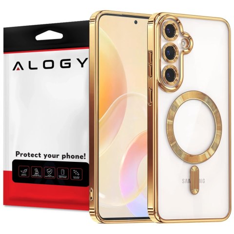 Alogy Etui do Samsung Galaxy S25+ Plus Alogy LuxeShield™️ Glamour Luxury Ring obudowa z osłoną aparatów Złote Alogy Etui do Samsung Galaxy S25+ Plus Alogy LuxeShield™️ Glamour Luxury Ring obudowa z osłoną aparatów Złote