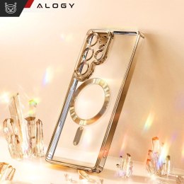 Alogy Etui do Samsung Galaxy S25 Ultra Alogy LuxeShield™️ Glamour Luxury Ring obudowa z osłoną aparatów Złote