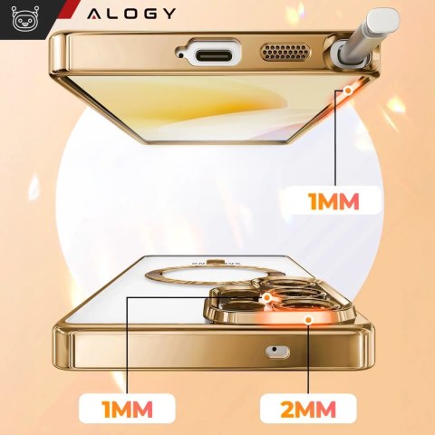 Alogy Etui do Samsung Galaxy S25 Ultra Alogy LuxeShield™️ Glamour Luxury Ring obudowa z osłoną aparatów Złote Alogy Etui do Samsung Galaxy S25 Ultra Alogy LuxeShield™️ Glamour Luxury Ring obudowa z osłoną aparatów Złote