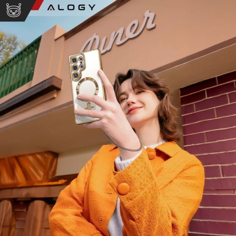 Alogy Etui do Samsung Galaxy S25 Ultra Alogy LuxeShield™️ Glamour Luxury Ring obudowa z osłoną aparatów Złote Alogy Etui do Samsung Galaxy S25 Ultra Alogy LuxeShield™️ Glamour Luxury Ring obudowa z osłoną aparatów Złote