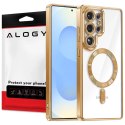 Alogy Etui do Samsung Galaxy S25 Ultra Alogy LuxeShield™️ Glamour Luxury Ring obudowa z osłoną aparatów Złote