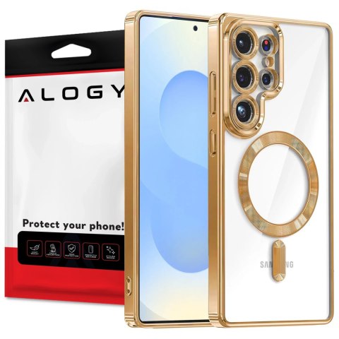 Alogy Etui do Samsung Galaxy S25 Ultra Alogy LuxeShield™️ Glamour Luxury Ring obudowa z osłoną aparatów Złote Alogy Etui do Samsung Galaxy S25 Ultra Alogy LuxeShield™️ Glamour Luxury Ring obudowa z osłoną aparatów Złote