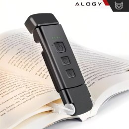 Alogy Lampka LED do czytania Alogy Clip Lamp Lampa z klipsem do książki ładowana Czarna