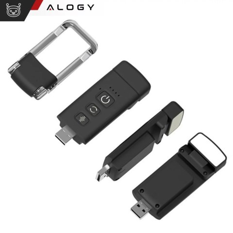 Alogy Lampka LED do czytania Alogy Clip Lamp Lampa z klipsem do książki ładowana Czarna Alogy Lampka LED do czytania Alogy Clip Lamp Lampa z klipsem do książki ładowana Czarna